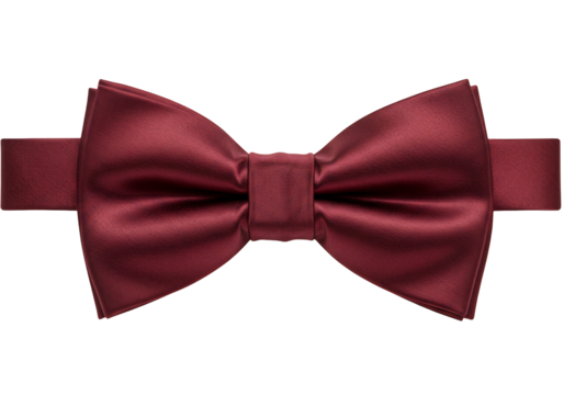 Burgundy bow tie classic menswear accessory elegant satin texture formal style studio photography