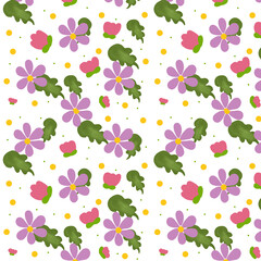 seamless pattern with flowers