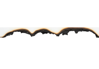 Burned paper edge texture with transparent background