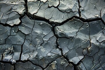Harsh industrial macro lighting on a graphite electrode surface, showcasing fractured crystalline structure detail and inherent textural noise.