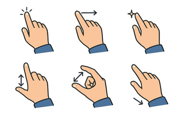 Hand gestures for touchscreen interface navigation and interaction