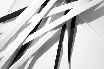 Composition abstract with lines on white background