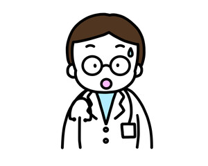 シンプルでかわいい医者のイラスト