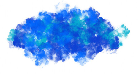 Retro Halftone blue Smoke Texture on Transparent