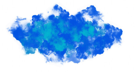 Obraz premium Abstract blue Smoke with Halftone Effect Design