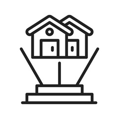 Virtual Real Estateicon vector image. Suitable for mobile apps, web apps and print media.
