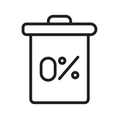 Zero Waste Labelicon vector image. Suitable for mobile apps, web apps and print media.