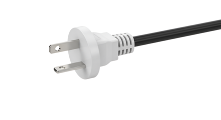 North American AC power plug isolated PNG with Transparent Background