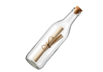 Message in a Bottle A Timeless Symbol of Hope Romance and Mystery  Perfect for Your Creative Projects isolated on transparent background
