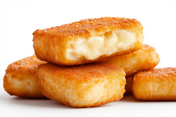 Crispy golden fried cheese snack with melty center, perfect savory appetizer for a tasty bite
