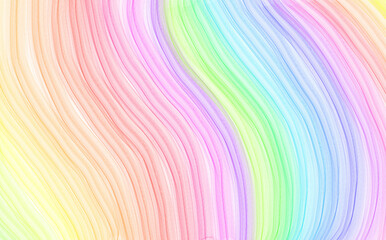 Vibrant abstract hand drawn swirls rainbow colors gradient texture background isolated on transparent background Hand Draw line ART