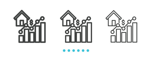 home investation icon. Thin line icon vector