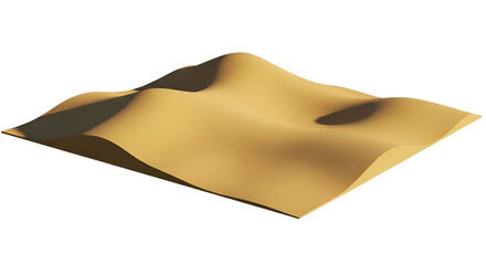 Sand dunes landscape with shadow isolated PNG with Transparent Background