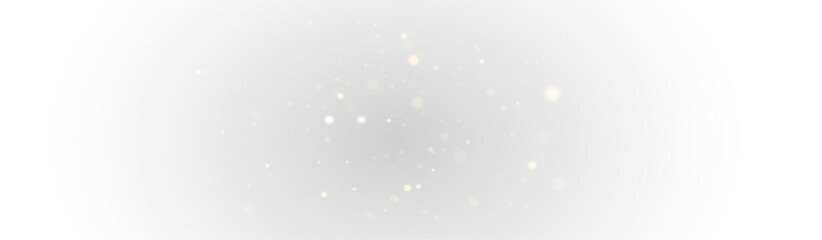 Abstract golden Christmas lights with festive glow, shining stars, magical sparkle and glitter dust in bright fantasy holiday background design for celebration and New Year.