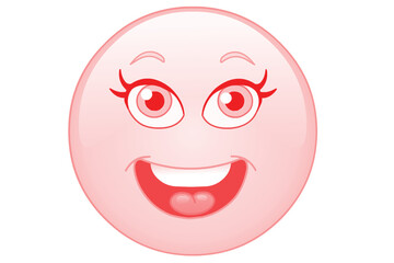 A glowing red egg with a happy cartoon face isolated on transparent background