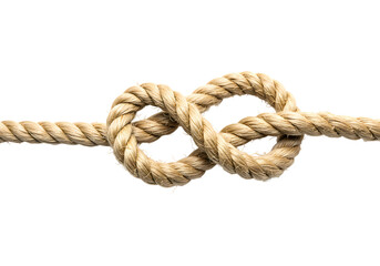 Obraz premium Intertwined Rope A Symbol of Connection and Strength isolated on transparent background