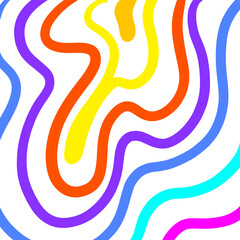 Vibrant abstract wavy lines hand drawn art seamless pattern for creative projects and designs isolated on transparent background Hand Draw Line ART