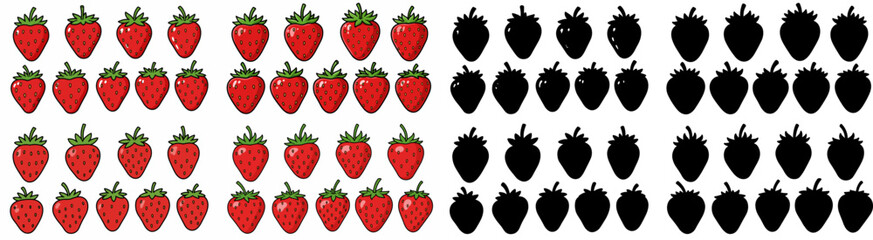 Pineapple slices and whole fruit with transparent background