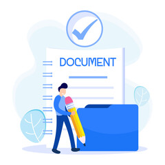 Illustration vector graphic cartoon character of document