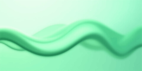 Abstract colorful smoke on green background with flowing waves and dynamic design elements
