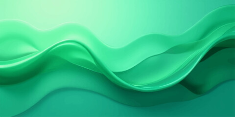 Abstract blue and green wave background with flowing lines and dynamic design elements