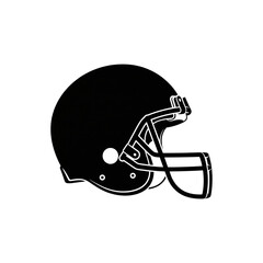 Fototapeta premium American Football Helmet Vector Silhouette