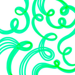 Vibrant hand drawn swirls artistic seamless pattern abstract green organic lines elegant decorative background design modern creative textile surface print isolated on transparent background Hand Draw