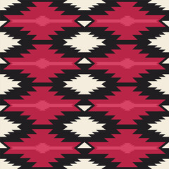 Modern colorful southwestern pattern. Vector aztec southwestern navajo geometric shape seamless pattern. Ethnic geometric pattern use for fabric, textile, home decoration elements, upholstery, etc