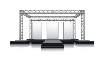 Modern Stage Design with Truss System and Blank Panels