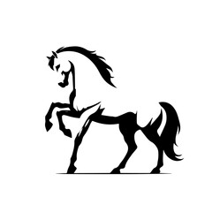 Powerful Galloping Horse Vector Illustration – Majestic Equine Artwork