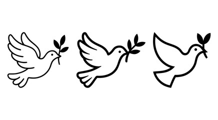 white doves flying with olive branches