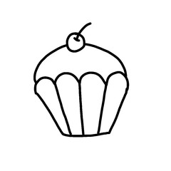 Cupcake with cherry