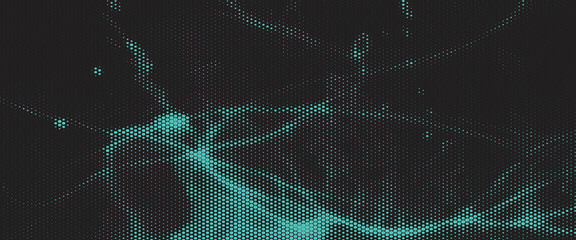 Background with glitch distorted grungy textures .Cyber punk background texture with halftone dots, glitched shapes, textures and lines .Screen print vector background with grunge textured surface.