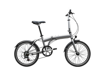 Folding Bike Sleek Minimalist Bicycle Illustration isolated on transparent background