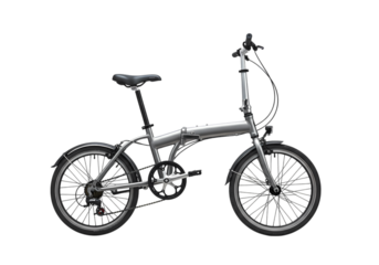 Folding Bike Sleek Minimalist Bicycle Illustration isolated on transparent background