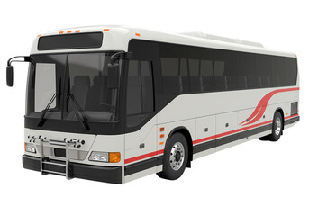 Transit Bus Modern Public Transportation Vehicle isolated on transparent background