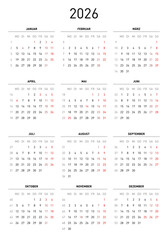 Kalender 2026