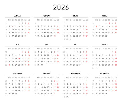 Kalender 2026
