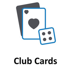 Club Cards Vector icon which can easily modify or edit