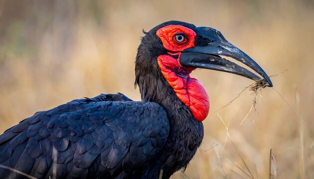 Close-up of a Southern Red-billed Hornbill