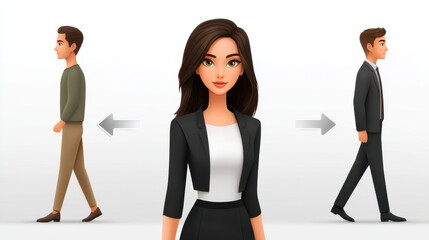 Obraz premium Exploring job rotation trends among employees in modern workplaces fostering adaptability and growth through visual representation