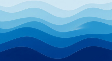 Fototapeta premium Abstract image of layered blue waves, creating a smooth, flowing texture, symbolizing calm, serenity, and depth, ideal for website background