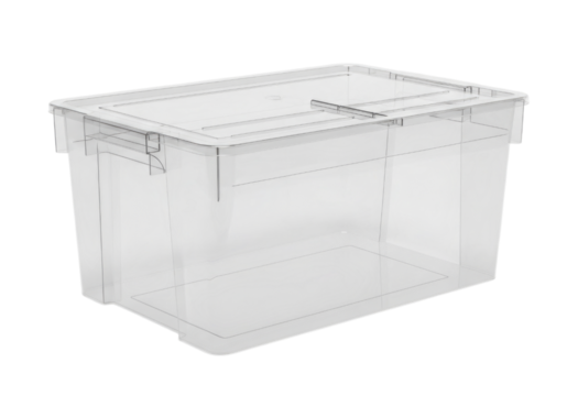 A Blank Transparent Plastic Storage Box Isolated PNG
