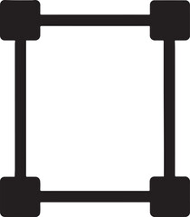 Artboard rectangle silhouette icon for design, illustration, graphics, UI and creative layout.