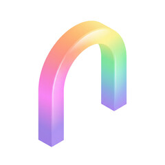 Vibrant rainbow archway offers a welcoming pathway to new possibilities and modern design.