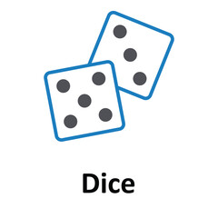 Dice Vector icon which can easily modify or edit
