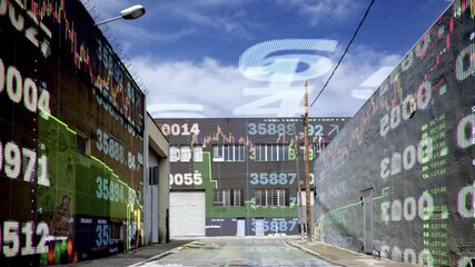 factory and industrial complex with number code and data  - Powered by Adobe