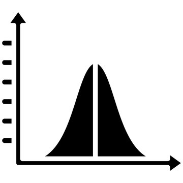 Bell Curve on Graph Icon