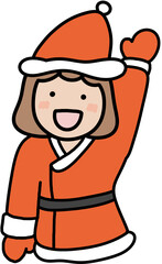 크리스마스 인사하는 어린이