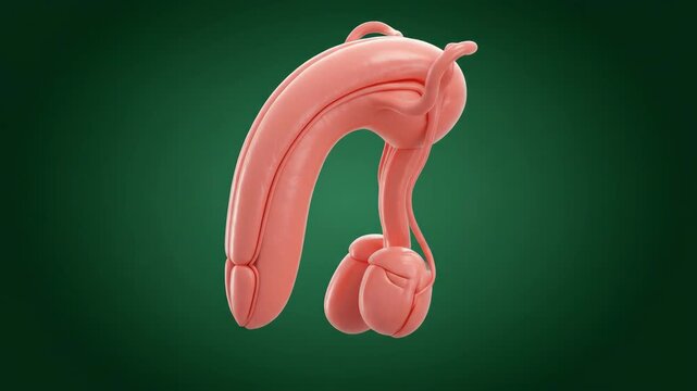 3D Illustration of the Male Reproductive System